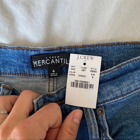 J. Crew Frayed Hem Denim Mini Skirt - Picture 9 of 15